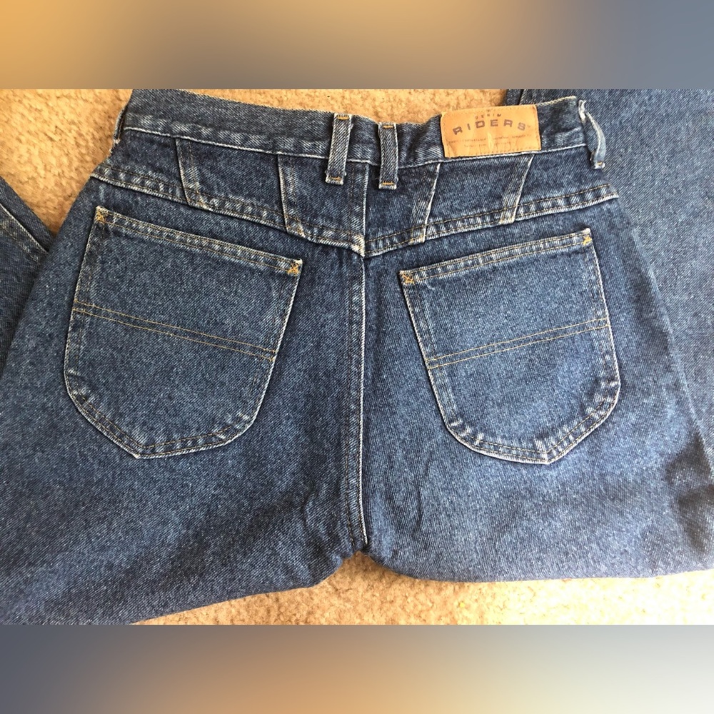 Womens Vintage Riders Denim Blue Jeans Size 10 Med High Rise Straight Leg Pants